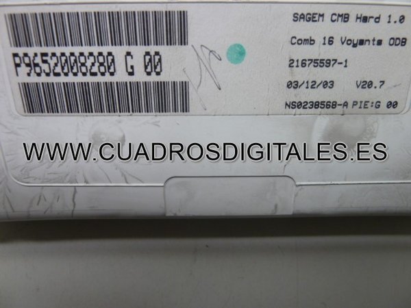 CUADRO CITROEN C2 C3 P9652008280G00 216672523