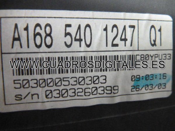 CUADRO MERCEDES CLASE A W168 A1685401247Q1
