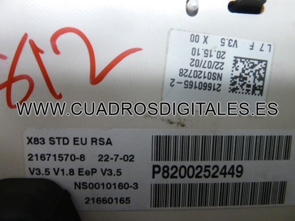 CUADRO RENAULT TRAFIC P8200252449