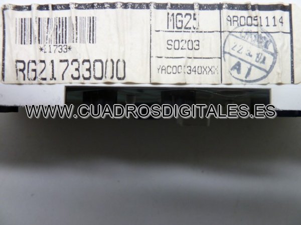 CUADRO ROVER 25 RG21733000 - YAC001340XXX