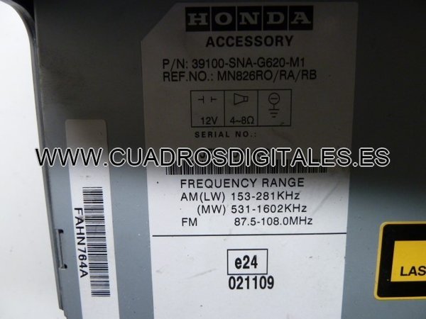 HONDA CIVIC 39100-SNA-G620-M1
