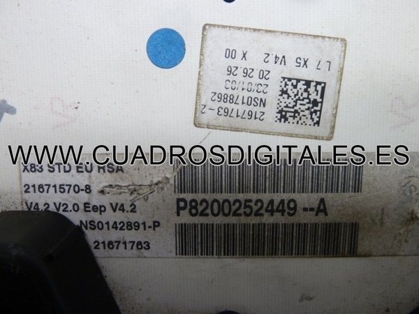 CUADRO RENAULT TRAFIC P8200252449A
