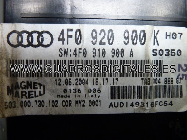 AUDI A6 4F0920900K - 4F0910900A